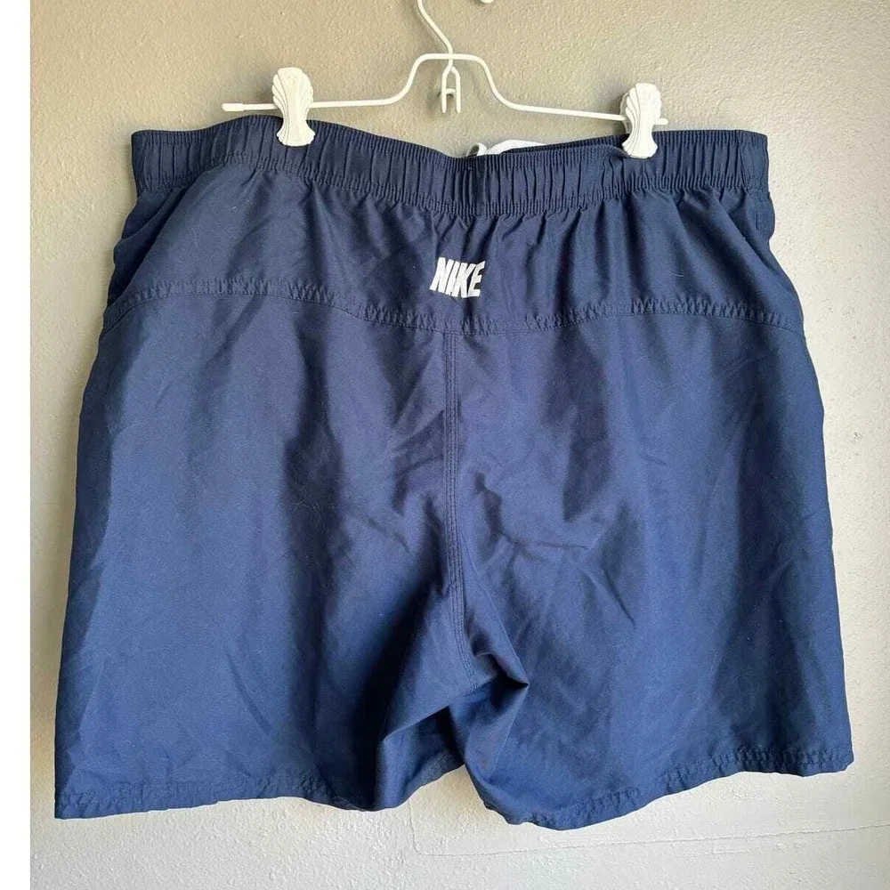 Nike Mens Swim Shorts Lined Elastic Waist Pull-On Athletic Fit Navy Blue Size XL